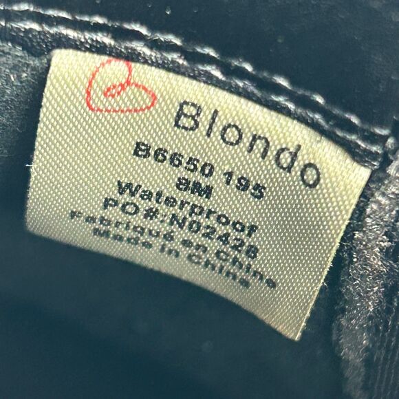 BLONDO Emelia Chelsea Bootie White Black Snake Print Waterproof Leather Boots 8 - Picture 9 of 11